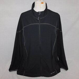 Eddie Bauer Womens 2XL Black Light soft Shell water resistant wind jacket